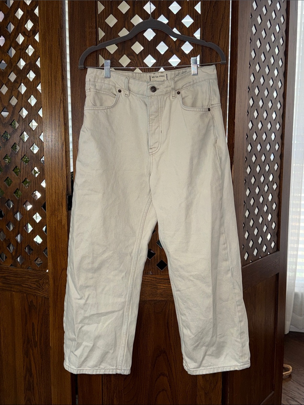 We The Free Deep Trance Dropped Boyfriend Jeans- cream